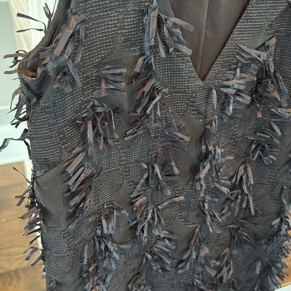 Hunter Bell Fringe Black Party Dress - Picture 8 of 9